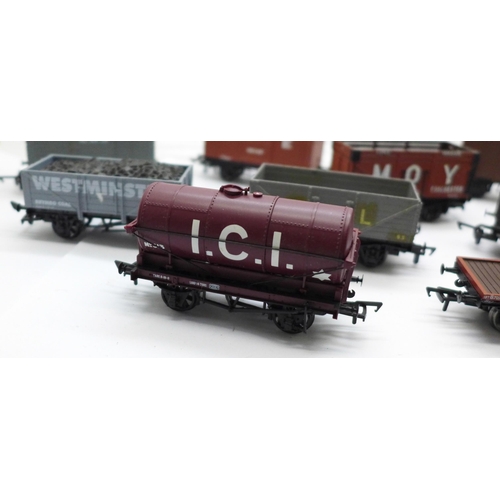 668 - Ten OO gauge railway wagons including Grafar and Dapol