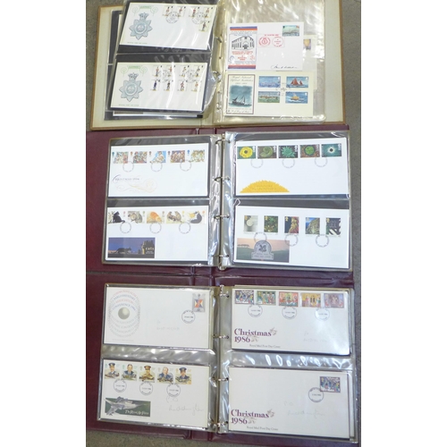 672 - Three albums of first day covers 1972-1999