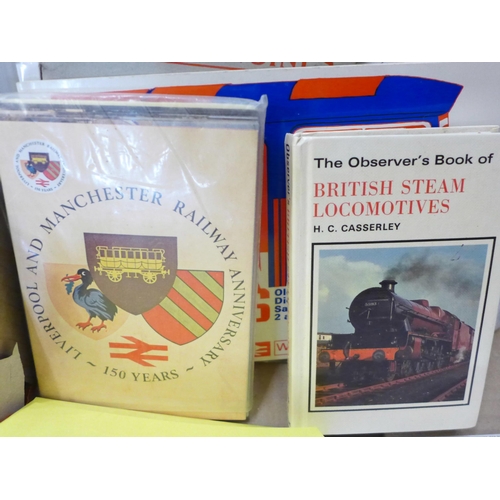 711 - Railwayana; railway ephemera including postcards, Observer books, The Railway magazine for 1942 (all... 