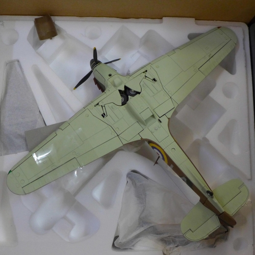 762 - A Corgi 1:32 scale Hurricane Mk1 P2923 with figures, boxed