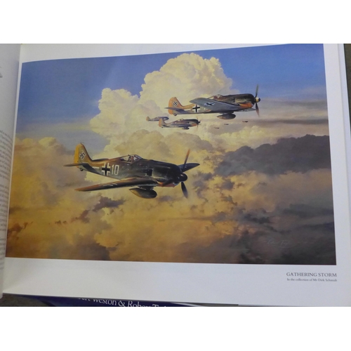 764 - Robert Taylor - aviation artist; Air Combat Paintings, volume 1, 2, 3 & 4