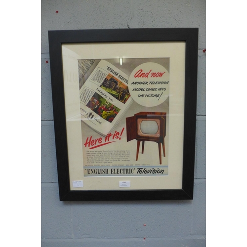 1336 - A retro television advertisement framed print