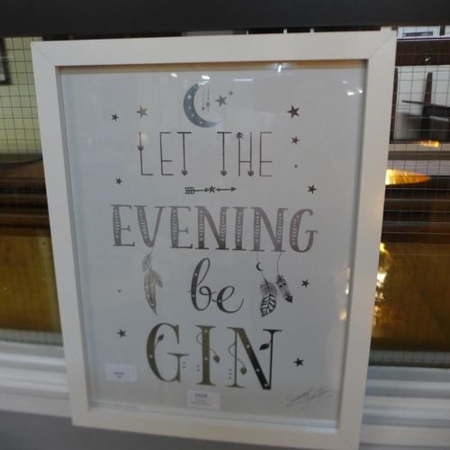 1472 - A Summer Thornton,  Let the evening be Gin  framed print - 30 X 40     (PFMET0004818)