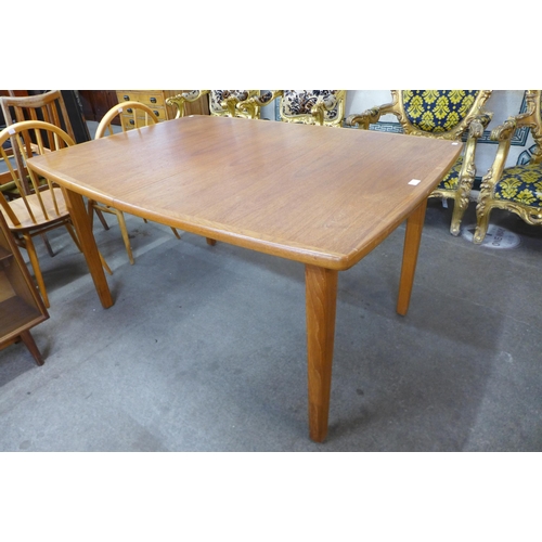 112 - A Danish teak extending dining table