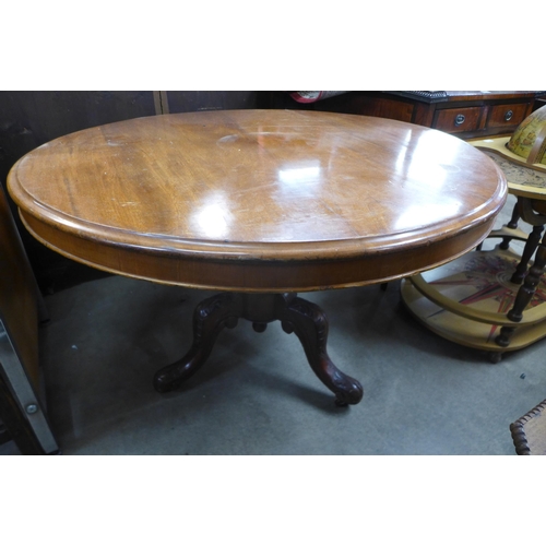 168 - A Victorian mahogany circular tilt top breakfast table