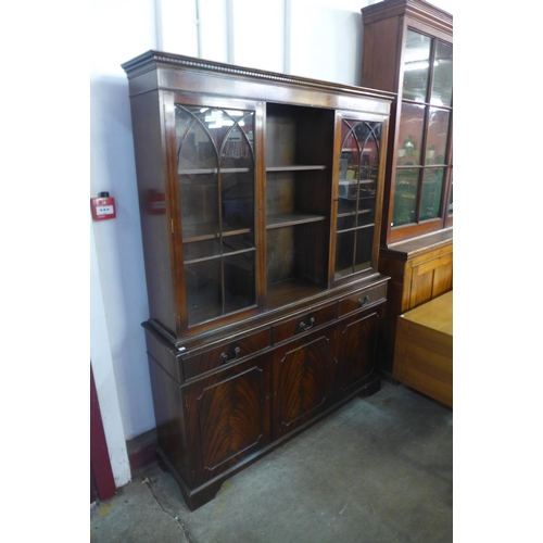 255 - A mahogany library bookcase