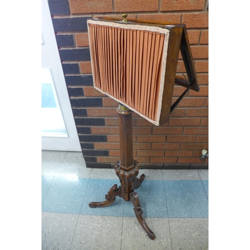 34 - An early Victorian rosewood music stand