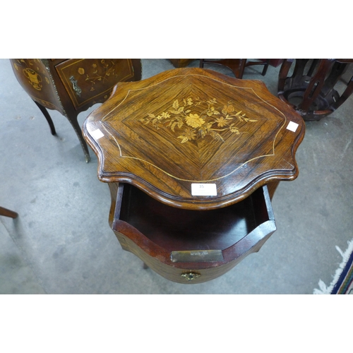 35 - A 19th Century French rosewood and floral marquetry inlaid gueridon table