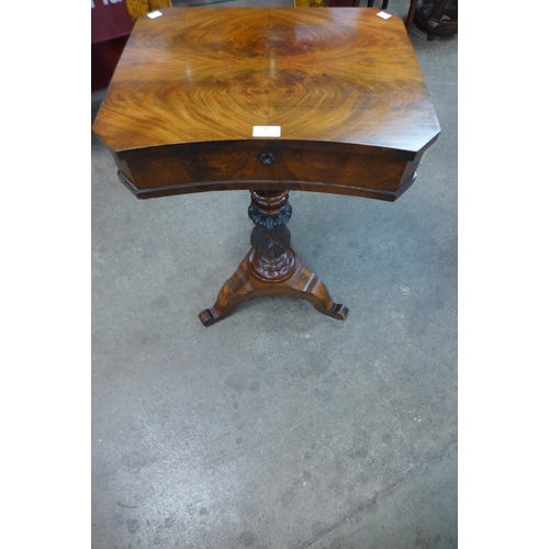 37 - An early Victorian mahogany fitted lady's sewing table