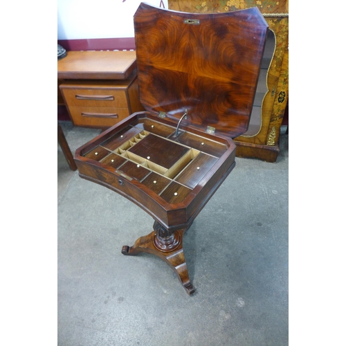 37 - An early Victorian mahogany fitted lady's sewing table