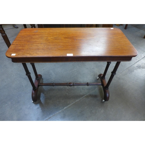 48 - A Victorian mahogany stretcher table