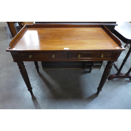 49 - A George IV mahogany single drawer writing table, manner of Gillows, Lancaster