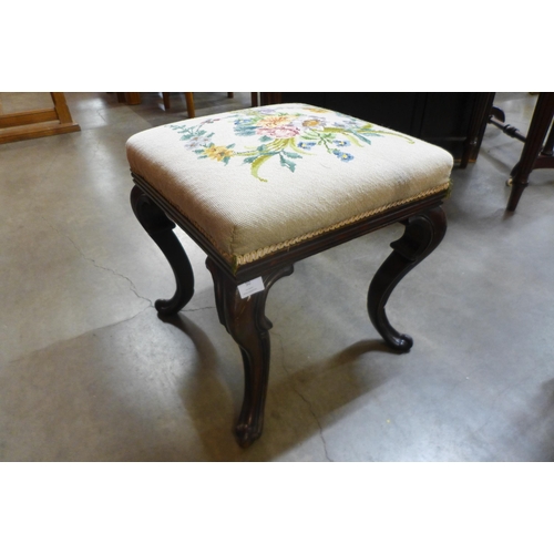 50 - A Victorian mahogany stool