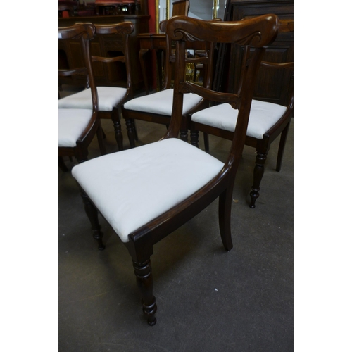 53 - A set of six William IV rosewood dining chairs