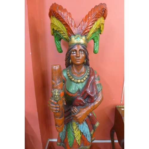 59 - A painted soft wood C.H. Manley & Co. Tobacco Cigars advertising figure, 187cms h