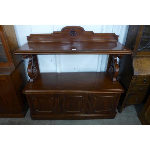 6 - A Victorian mahogany three door buffet