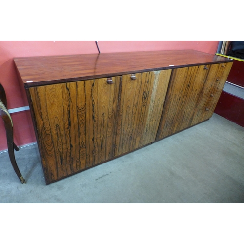 60 - A Danish rosewood sideboard, 75cms h, 198cms w, 53cms d

 *Accompanied with CITES A10 certificate, n... 