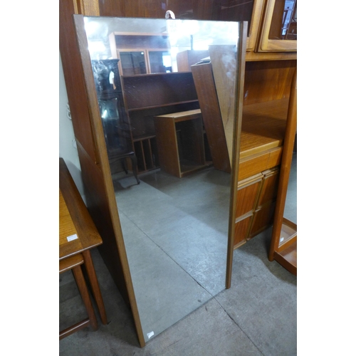 75a - A teak framed mirror