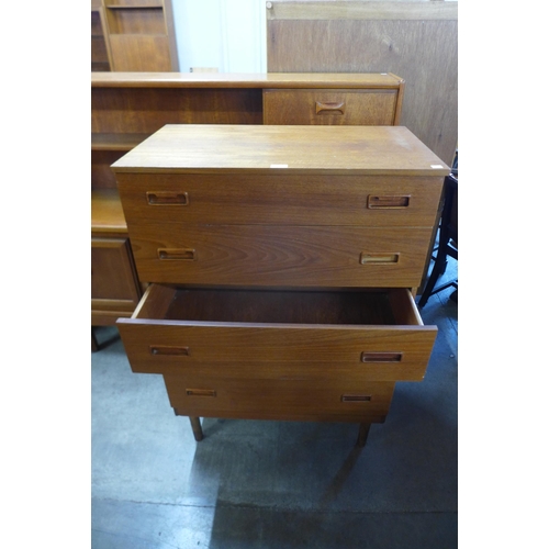 81 - A teak chest of drawers