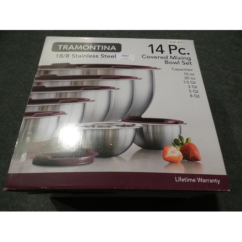 3002 - Tramtotina Stainless Steel Mixing Bowl Set (232-120) * This lot is subject to VAT