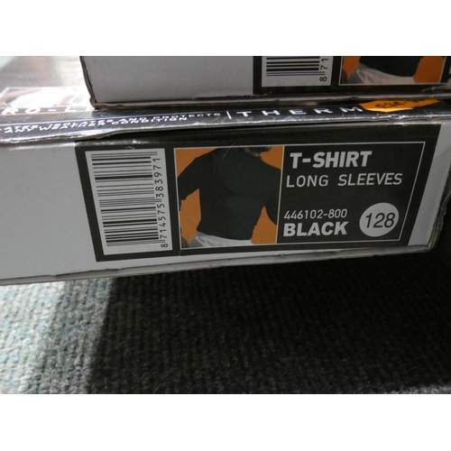 3051 - 5 Boxes of men's long-sleeve black thermal underwear tops  * This item is subject to VAT