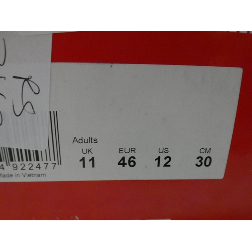 3059 - Pair of Puma 'Pure Cat' black and white sliders - UK 11 * This item is subject to VAT