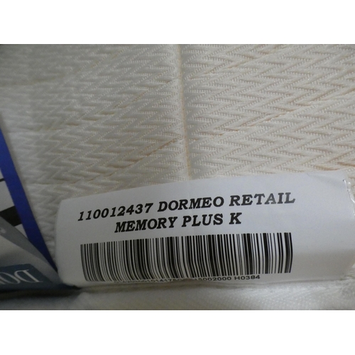 3085 - Dormeo Memory Plus Kingsize Mattress, RRP £199.99 + VAT (232-263) * This lot is subject to VAT