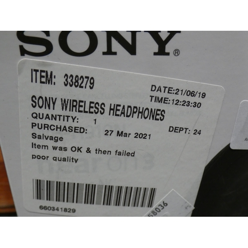 3101 - Sony Wireless Headphones (model:- WHH910NB), RRP £129.99 + VAT (232-148) * This lot is subject to VA... 