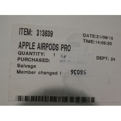 3109 - Apple Airpods Pro (model:- MWP22ZM/A), RRP £189.99 + VAT         (232-139) * This lot is subject to ... 