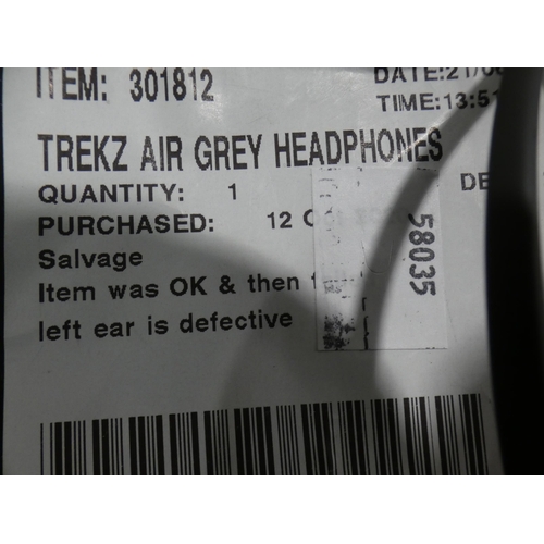 3151 - Trekz Air Grey Bone Conducting Headphones (232-93) * This lot is subject to VAT