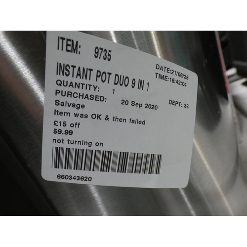 3220 - Instant Pot Duo (9 In 1) (232-280) * This lot is subject to VAT