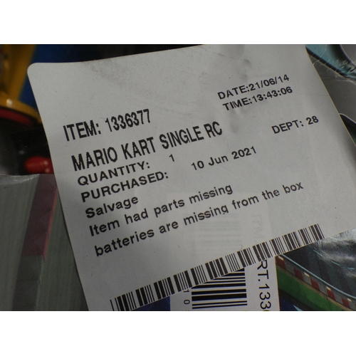 3252 - Mario Kart Single Remote Control and X Kites Super-Sized Kite (232-72, 73) * This lot is subject to ... 