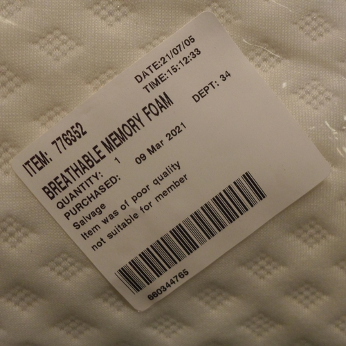 3319 - Breathable Memory Foam Pillow (232-383) * This lot is subject to VAT