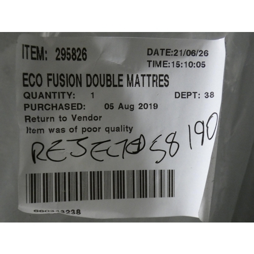 3235 - Eco Fusion Double Mattress (135cm x 190cm), RRP £179.99 + VAT (232-288) * This lot is subject to VAT