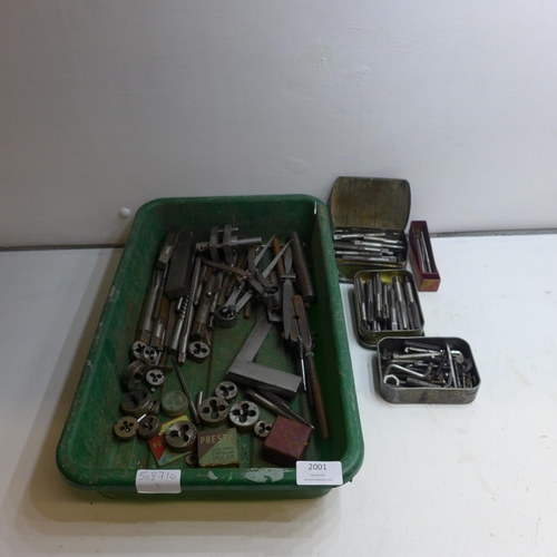 2001 - Green tray of taps, dies & engineering tools