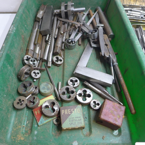 2001 - Green tray of taps, dies & engineering tools