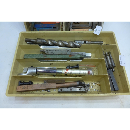 2003 - 3 Trays of lathe tools