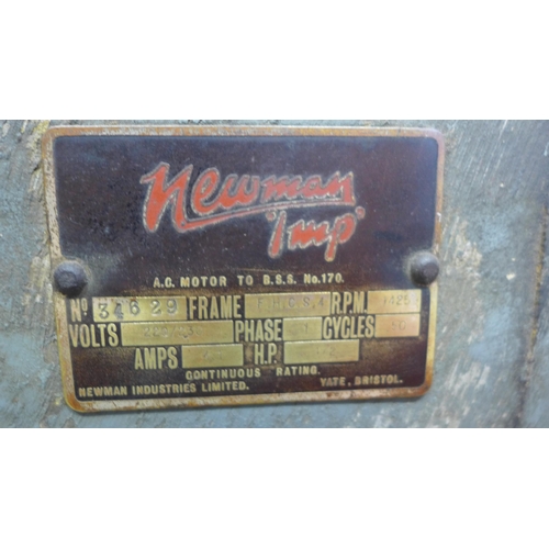 2043 - Newman Imp vintage 240v 0.5hp bench/lathe motor