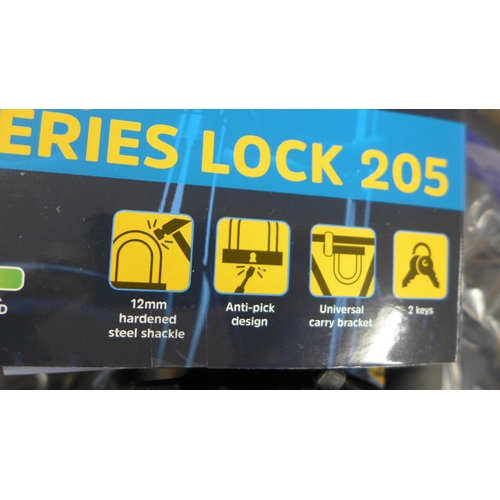 2070 - Ultimate Hardware hardened steel D-locks RRP £19.99 each  - packaged and unused