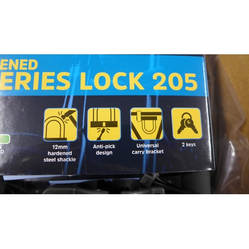 2071 - Ultimate Hardware hardened steel D-locks RRP £19.99 each - packaged and unused