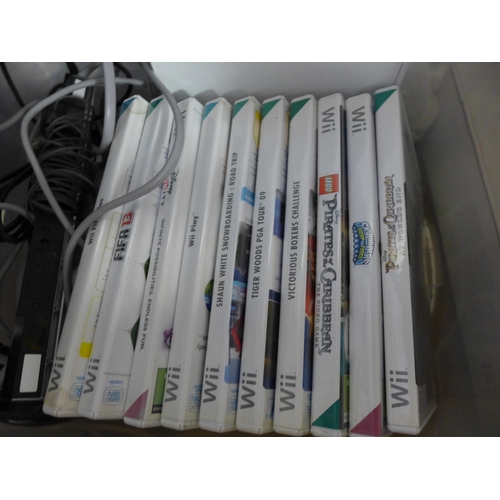 2089 - Wii console with qty. of games - W