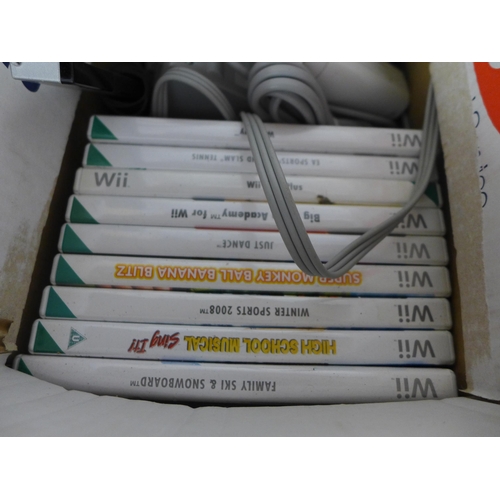 2093 - Wii console with qty. of games - W