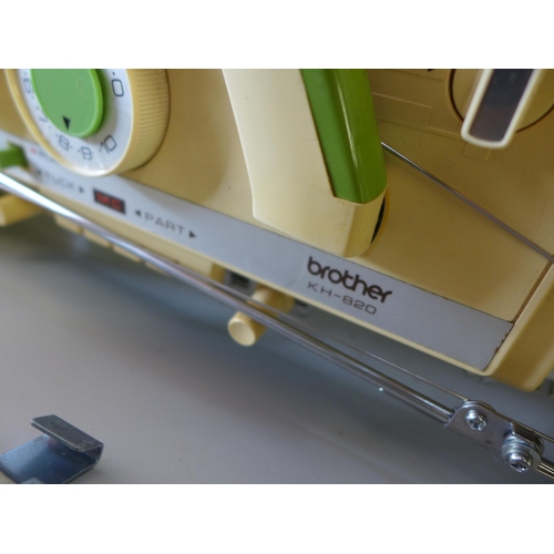 2096 - Brother loom in carry case & Jones 672 swing sewing machine