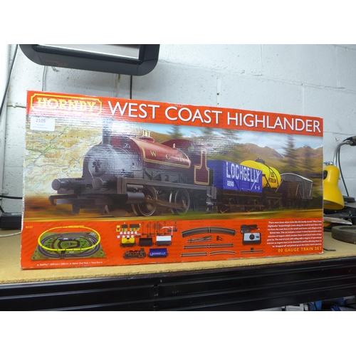 2105 - Hornby West Coast Highlander OO gauge train set - boxed - in very good condition