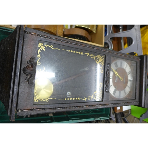 2467 - 2 Boxes of assorted clocks