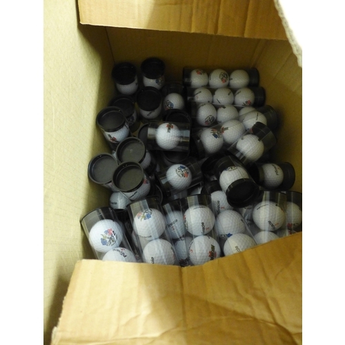 2153 - A large collection of unused Pinnacle golf balls bearing 2001 Ryder Cup and Michelob sponsors logos