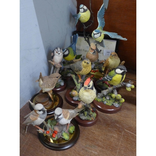A collection of Atlas Editions bird figures including two Royal