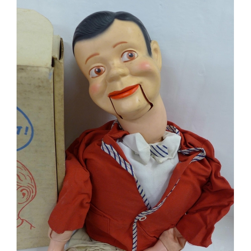 A Jolly Jim ventriloquist's doll, boxed