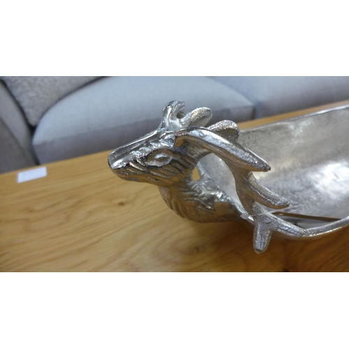 1304 - A silver deer display tray, 57cm x 17cm (2152522)   #