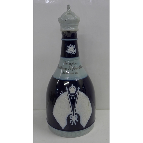 607 - A commemorative Spode whisky decanter, Coronation of King George V and Queen Mary, June 1911, for An... 